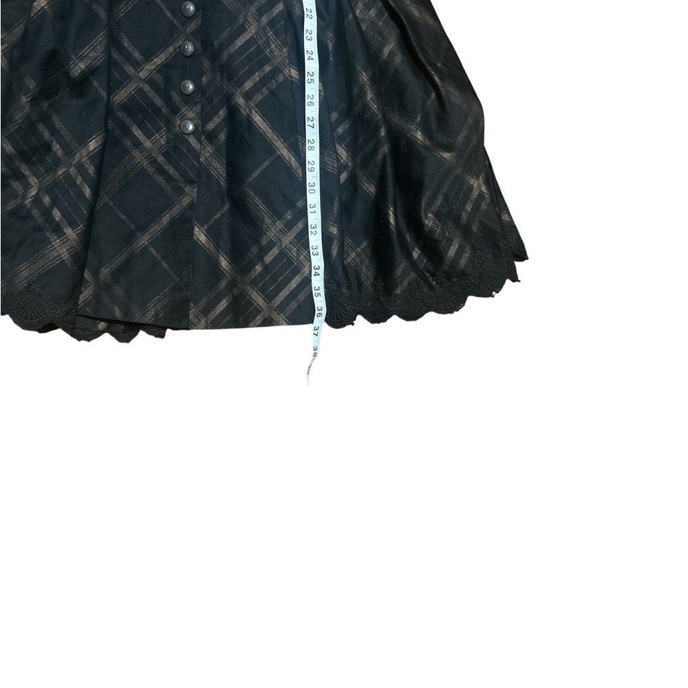 Vtg Lip Service Steampunk Victorian Goth Dress Small Black Plaid Whimsigoth - Picture 14 of 15